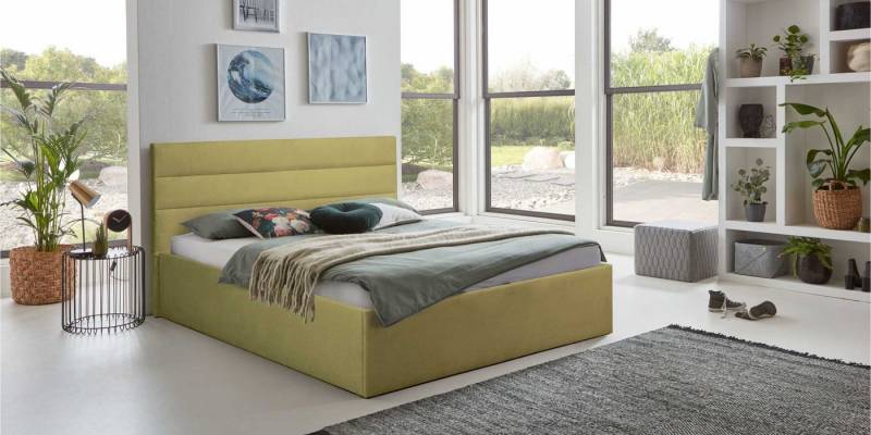 Halmon Schlafkomfort Betten Polsterbett Island (erhältlich In 6 Größen und 7 attraktiven Farben), Seitenhöhe 40 cm, inkl. Lattenrost bei Ausführung mit Matratze von Halmon Schlafkomfort Betten