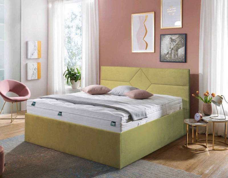 Halmon Schlafkomfort Betten Polsterbett Lomborg (Wahlweise mit Matratze oder ohne Matratze), Polsterbett, In verschiedenen Größen und Farben von Halmon Schlafkomfort Betten