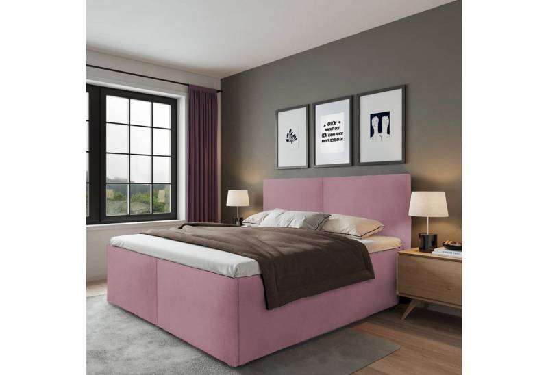 Halmon Schlafkomfort Betten Polsterbett Milano (Mit Stauraum unter der Liegefläche, erhältlich in 6 Größen, attraktiven Farben und zahlreichen Optionen), Seitenhöhe 32cm, inkl. Lattenrost bei Ausführung mit Matratze von Halmon Schlafkomfort Betten