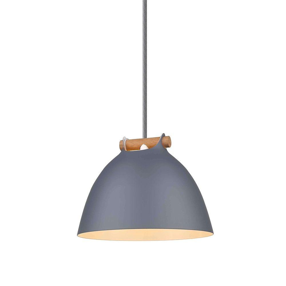 Halo Design - Århus Pendelleuchte Ø18 Grey/Wood Halo Design von Halo Design