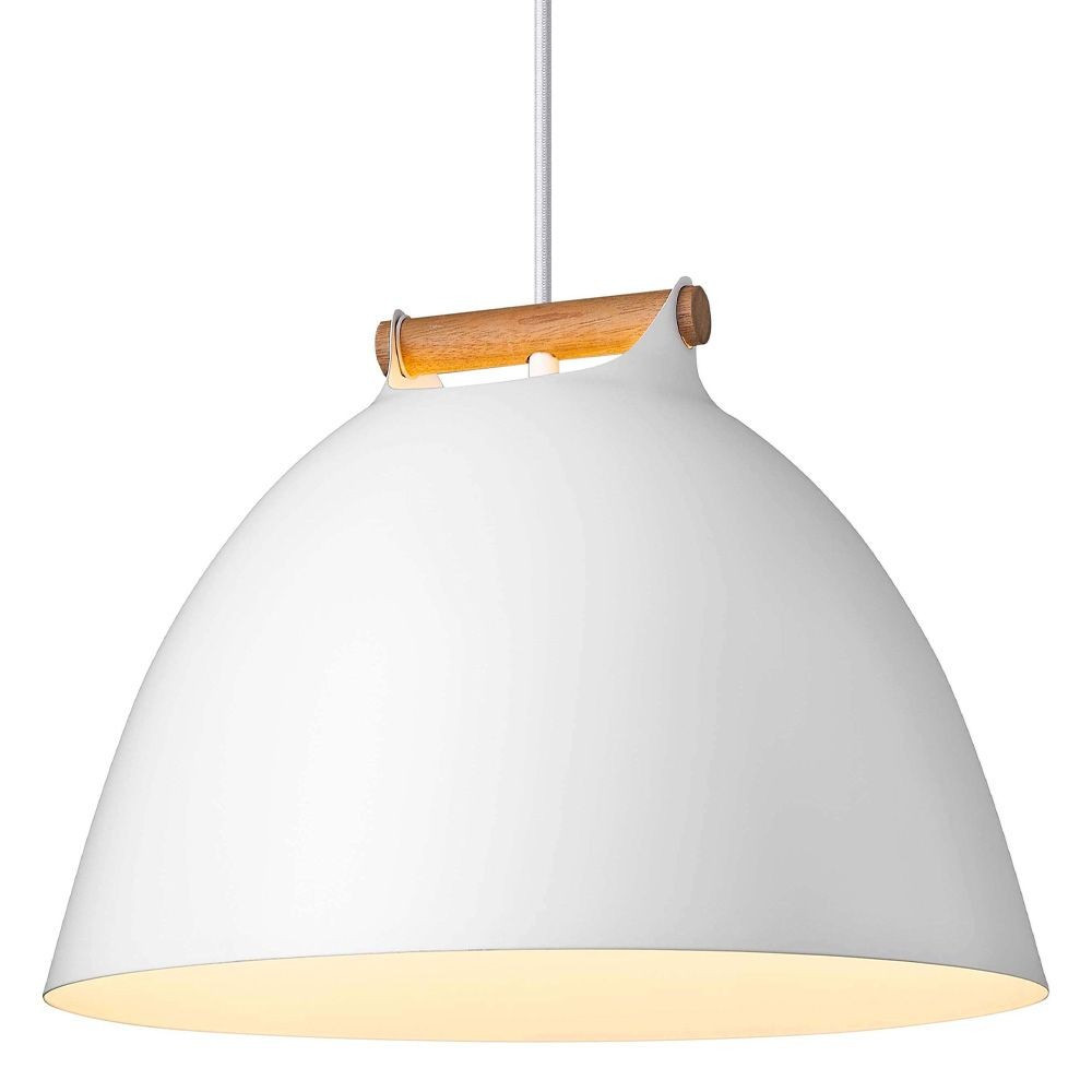 Halo Design - Århus Pendelleuchte Ø40 White/Wood von Halo Design