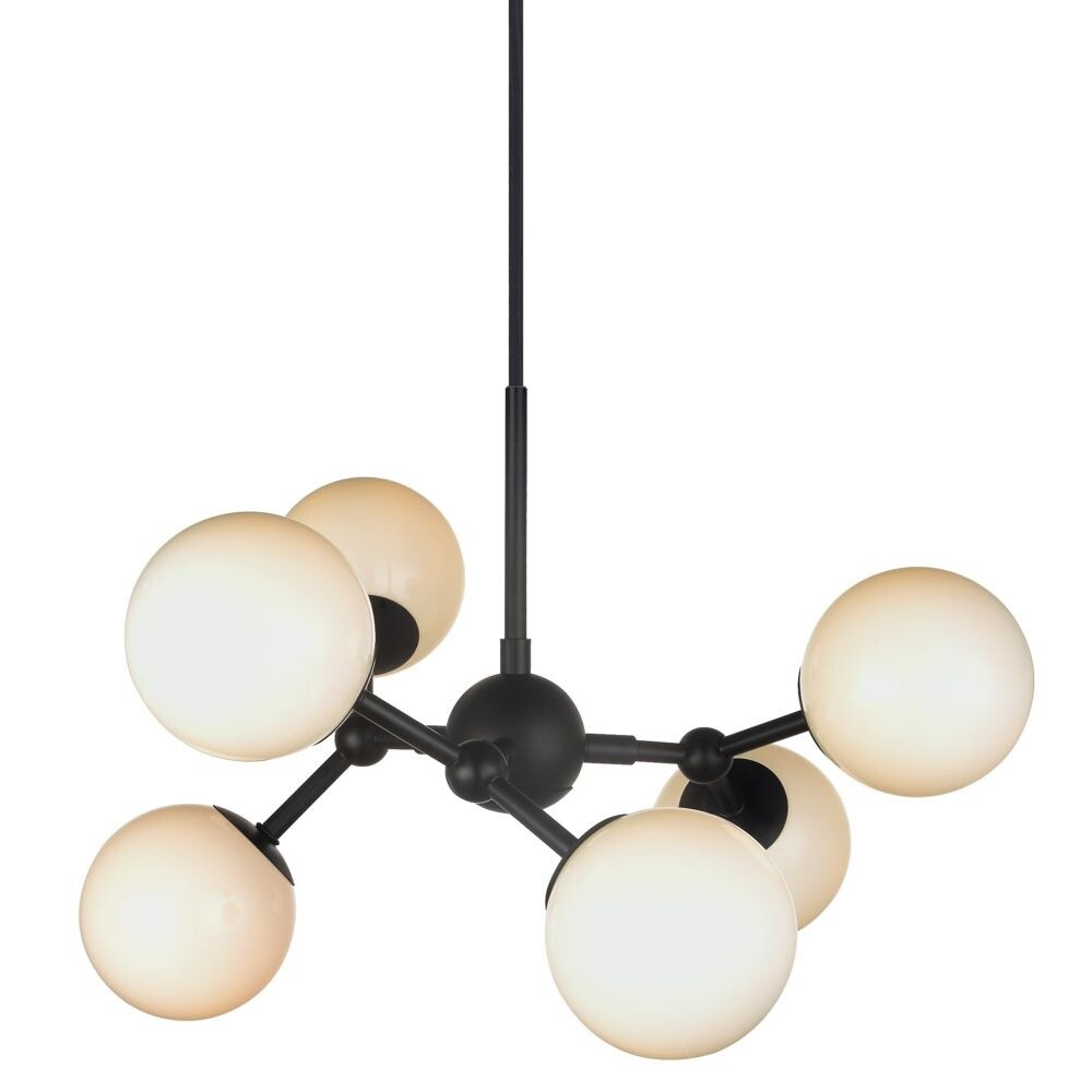 Halo Design - Atom 6 Pendelleuchte Black/Opal von Halo Design