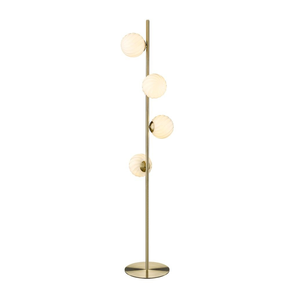 Halo Design - Twist 4 Stehleuchte Opal/Brass von Halo Design