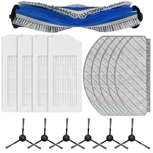Ersatz-Hauptseitenbürste, Filter, Wischtuch-Set für Ecovacs für Deebot für N20 N20 Plus N20 Pro Plus Saugroboter (B) von HaloModora