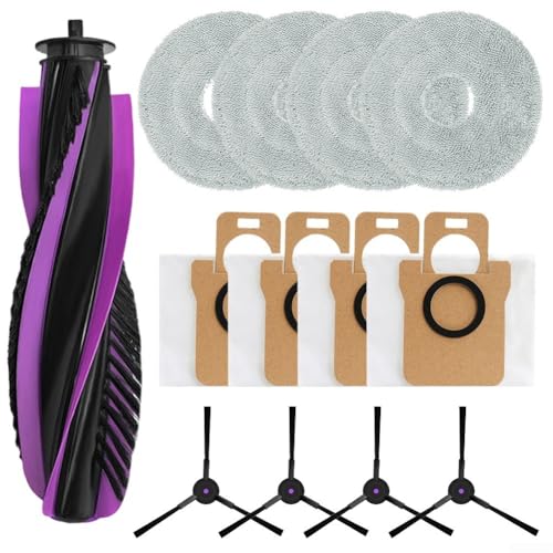 Ersatz-Zubehör-Set für JONR T5 PRO Staubsauger Ersatz-Set – Hauptrolle, Seitenbürsten, Wischtücher und Staubsammelbeutel (A) von HaloModora