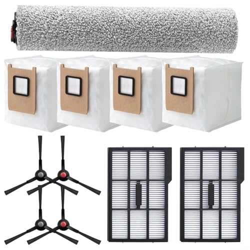 Hauptbürsten- und Seitenbürstenreiniger-Set mit Staubbeuteln für Eufy für Omni E25 E28 für optimale Sauberkeit zu Hause von HaloModora