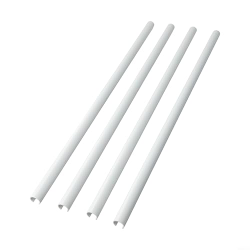 Heizkörperrohrabdeckungen, 4 Stück, 15 mm, schwarz, weiß, Chrom, 200 mm, 300 mm, 500 mm, verstellbar, zuschneidbar, kein Entfernen der Rohre erforderlich (Weiß - 500 mm) von HaloModora