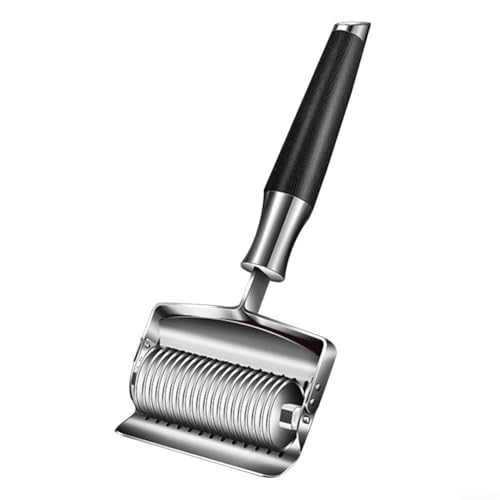 Nudelschneide-Rollenschneider aus Edelstahl mit mehreren Hobeln für gleichmäßiges Teigschneiden und Knoblauchhacken (B) von HaloModora