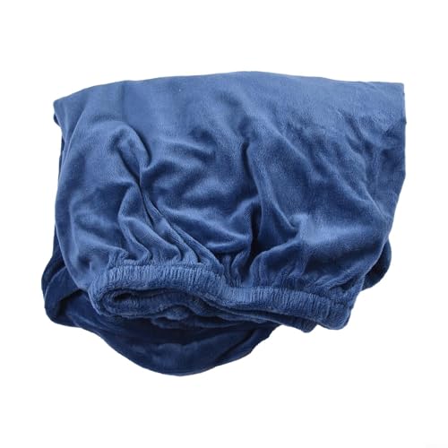 Samt-Stoff-Stretch-Esszimmerstuhlbezug mit hoher Rückenlehne und Armlehne, langlebiger, wasserdichter Plüsch-Schonbezug für Zuhause oder Hotel (Saphirblau) von HaloModora