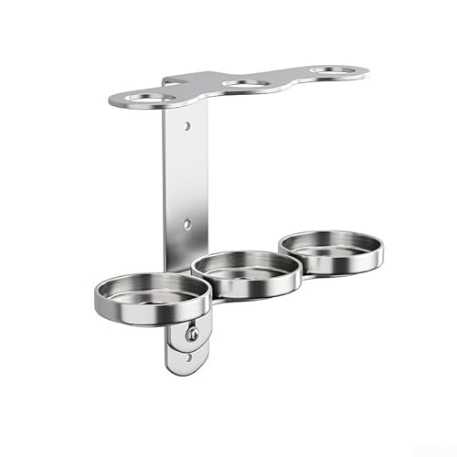 Seifenspenderhalter für Badezimmer, Wandmontage, Edelstahl, für Flaschen bis zu 67 mm Durchmesser, Chrom-Finish (3 Löcher) von HaloModora