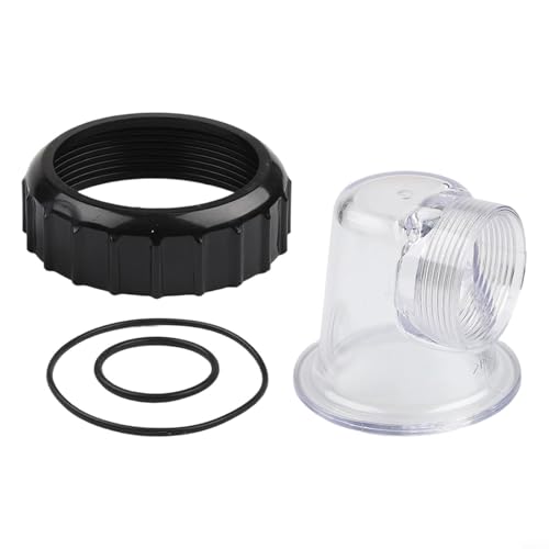 Transparenter Einsatz Vorfilterdeckel Kit für SPS25 SPS50 SPS75 SPS100 Pool Umwälzpumpe mit O-Ring-Dichtungen und Schraubenzubehör von HaloModora