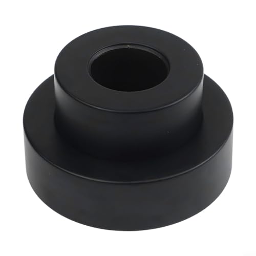 Verstellbare dekorative Abdeckung für Duschkopf, Kupfer, einziehbar, verdickt, 0–23 mm Höhe, 7 x 7 cm (schwarz) von HaloModora