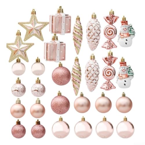 Weihnachtsbaumschmuck-Set mit 29 Kunststoffteilen zum Dekorieren von Häusern, Partys und Einzelhandelsbereichen von HaloModora