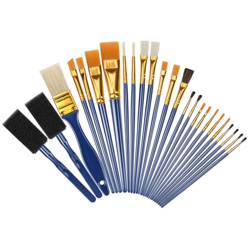 Halobios 25 Stück Acryl Pinsel Set, Künstlerpinsel im Set, Schaumpinsel Acrylpinsel Aquarellpinsel Pinselsets für Wasserfarben Anfänger,Kinder und Gemälde Liebhaber Halobios 25 Stück Acryl Pinsel Set, Künstlerpinsel im Set, Schaumpinsel Acrylpinsel Aquarellpinsel Pinselsets für Wasserfarben Anfänger,Kinder und Gemälde Liebhaber von Halobios