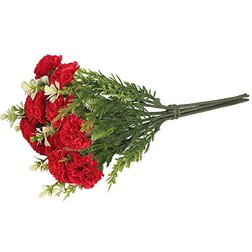 Haloppe Künstliche Blume, dekorativ, lebendig, künstliche Nelke, künstlerisch, farbecht, Rot von Haloppe