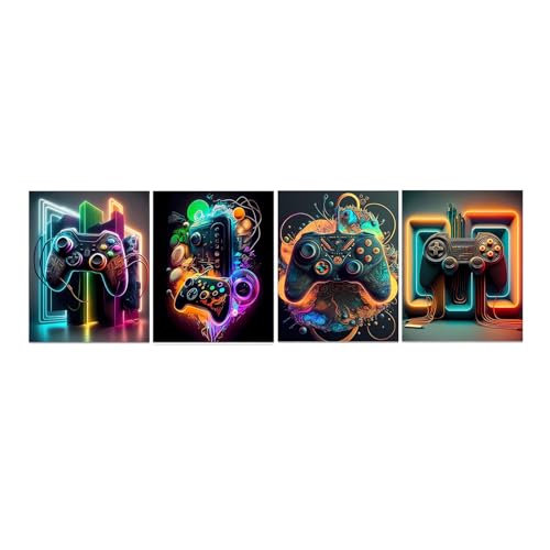 Haloppe PVC Game Stickers Game Art Decals Game Wall Stickers Adhesive Neon Video Gamer Decals for Gaming Room Decor Playroom Wall Art C von Haloppe