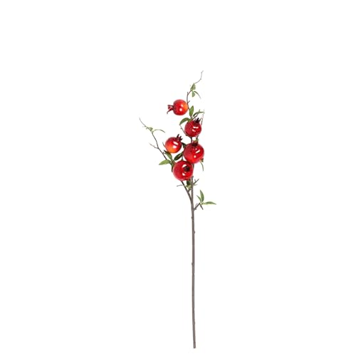 Haloppe Realistische Granatapfel-Blume, simulierte künstliche Schaumbeeren, lebensechte Früchte, Heimdekoration, künstlicher verstellbarer Vasenstiel für jedes Rot, 60 cm Haloppe Realistische Granatapfel-Blume, simulierte künstliche Schaumbeeren, lebensechte Früchte, Heimdekoration, künstlicher verstellbarer Vasenstiel für jedes Rot, 60 cm von Haloppe