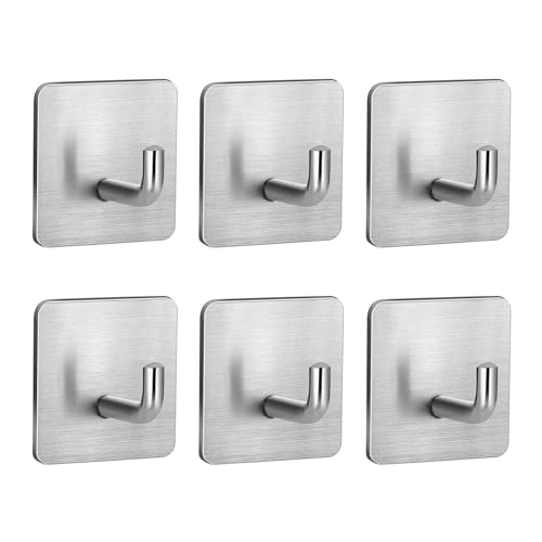 Haloppe Türaufhänger Haken Rückstandsfreie Haken 6 Stück Wandaufbewahrungshaken Starke Tragfähigkeit Stanzer Einfache Installation Selbstklebend Edelstahl Haken Set Silber Haloppe Türaufhänger Haken Rückstandsfreie Haken 6 Stück Wandaufbewahrungshaken Starke Tragfähigkeit Stanzer Einfache Installation Selbstklebend Edelstahl Haken Set Silber von Haloppe