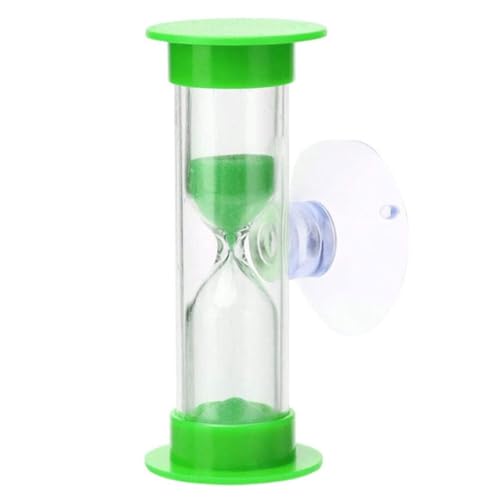 Haloppe Zahnputzen Sanduhr Sanduhr Kinder Zahnbürsten-Timer 2 Minuten Effizientes Zeitmanagement mit Saugnapf für Zuhause Grün von Haloppe