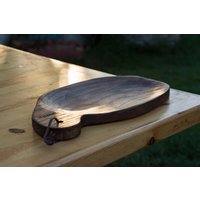 Handgeschnitztes Schneidebrett/Schüssel Und Aus Kastanienholz Holzschale Für Camping Küche Holz von HalusBushcraft