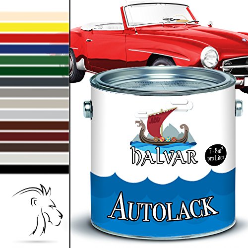 Halvar skandinavischer 2-K Autolack im SET GLÄNZEND Decklack - Schnelltrocknend - hochwasserbeständig - abriebbeständig - kratz- und schlagfest (Anderer RAL-Farbton (Bitte RAL Wert senden), 2,5 L) von Halvar