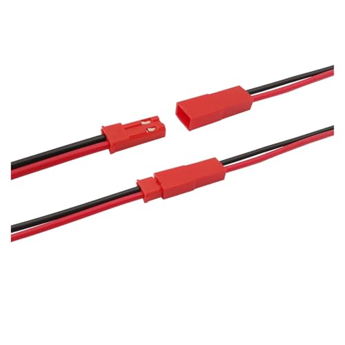 1/2/5/10Pairs JST 2 Pin Männlich Weiblich Stecker Jack Kabel Draht 22 AWG 10cm 20cm for Lampe Streifen RC Spielzeug Batterie(20cm,2Pair) von HamPaesk