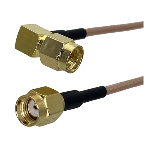 1 Stücke RG316 SMA RPSMA Auf RP Stecker Buchse RF Koaxial Jumper Pigtail Kabel Draht Terminals 4 zoll ~ 10FT(Black,12inch (30CM)) von HamPaesk