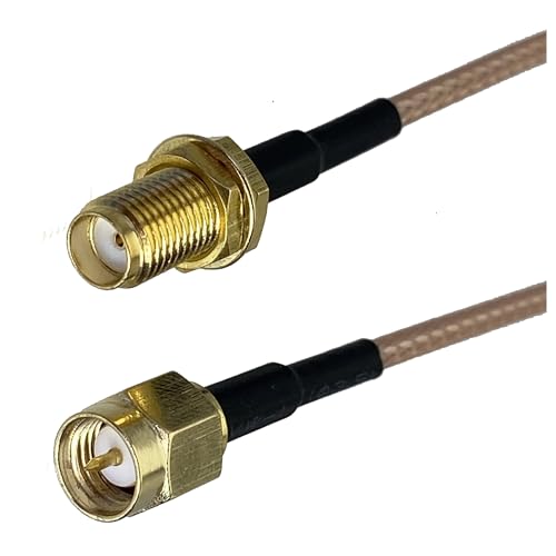 1 Stücke RG316 SMA RPSMA Auf RP Stecker Buchse RF Koaxial Jumper Pigtail Kabel Draht Terminals 4 zoll ~ 10FT(Ivory,2FT (60CM)) von HamPaesk