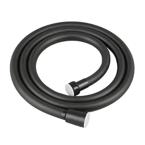 1 stück,5/2/3 M PVC Handbrauseschlauch Universal Flexibler Anti-Wicklungs-Explosionsgeschützter Wasserschlauch Badezimmerhahn-Verlängerungsrohr(Black,150cm) von HamPaesk