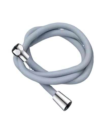 1 stück,5/2 Mt Silikon Flexibler Brauseschlauch Anti-Wicklungsverlängerung Hochdruckrohr Duschkopfrohr Badezimmer Wasserhahn Zubehör(Szary,200CM) von HamPaesk