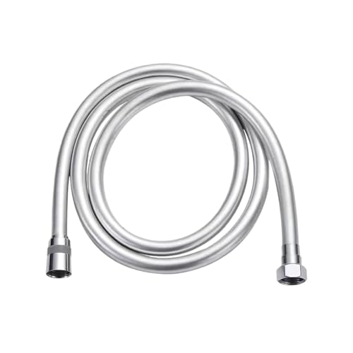 1 stück,5 Mt 2 3 Silber PVC Brauseschlauch for Kopf G1/2 Universalschnittstelle Flexibles Rohr Sanitär Badzubehör(Silver,150cm) von HamPaesk