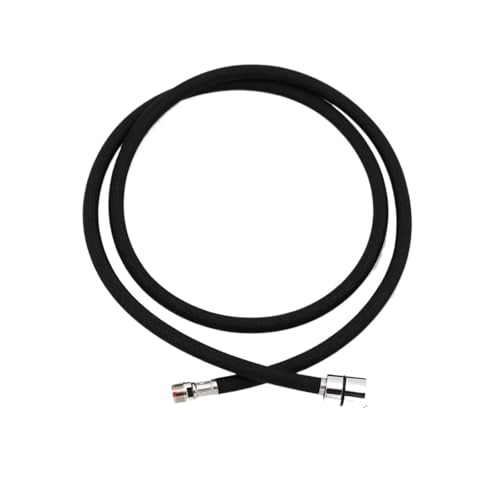 1 stück 150/180/200/300 cm Wasserhahn Herausziehbarer Sanitärschlauch Nylon Geflochten Ersatz for Unten Küche/Waschtischarmatur 15mm(Black,180cm) von HamPaesk