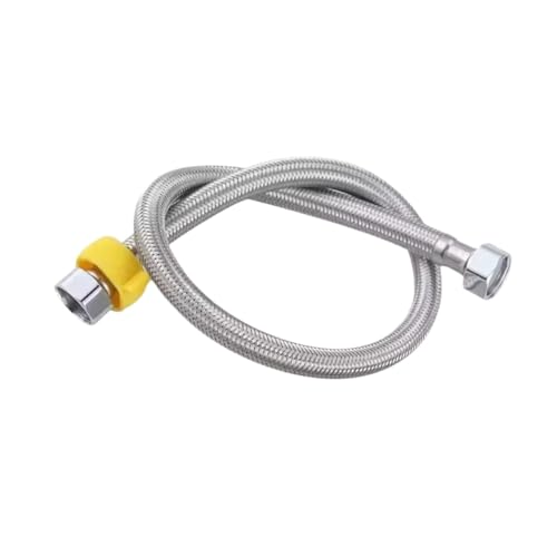 1 stück 20/40/60/80/100/150/200 cm explosionsgeschützte flexible geflochtene Schlauch G1/2 Zoll Wasserhahn Wasserleitung for Küche Badezimmer Sanitär(A,60cm) von HamPaesk