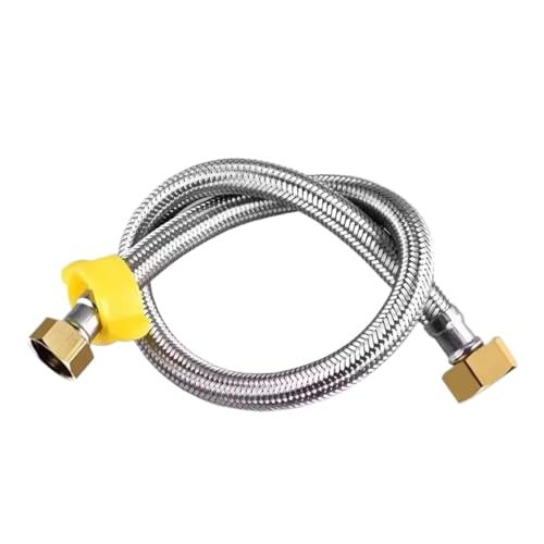 1 stück 20/40/60/80/100/150/200 cm explosionsgeschützte flexible geflochtene Schlauch G1/2 Zoll Wasserhahn Wasserleitung for Küche Badezimmer Sanitär(C,150cm) von HamPaesk