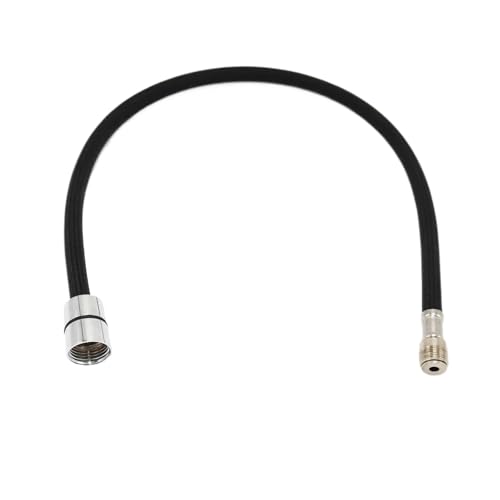 1 stück 50 cm/60 cm/85 cm F1/2 M15 * Nylon Geflochtene Flexible Wasser Schlauch for Küche Pull Out Wasserhahn Spinning Rohr Schwarz Grau Sanitär(60cm Black) von HamPaesk
