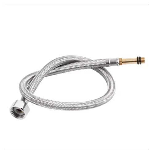 1 stück 60 cm/80 cm/100 cm Edelstahl Wasserhahn Schläuche Kalt Heiß Mixer Wasser Einlass Rohr Küche bad Schlauch(Silver,60CM) von HamPaesk