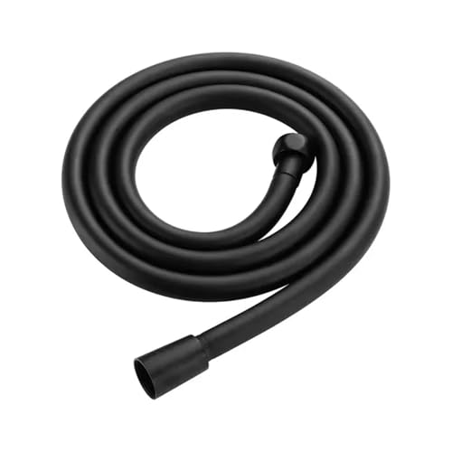 1 stück Schwarz Splitter Grau Weiß PVC Handbrauseschlauch Badezimmer GI/2 Universalschnittstelle Hochdruck explosionsgeschützte Wasserhahn Verlängerungsrohr(Black,200cm) von HamPaesk