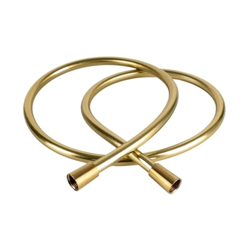 1 stück explosionsgeschützte PEX Brauseschlauch,5 M/2 M mit Messinganschlüssen Flexible Anti-Twist Handheld Kopf Badewanne Rohr(Gold-1.5M) von HamPaesk