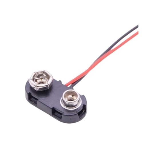 10 Stück 9-V-Batterie-Schnappverbinder, Clip, Anschlusskabelhalter(T type) von HamPaesk
