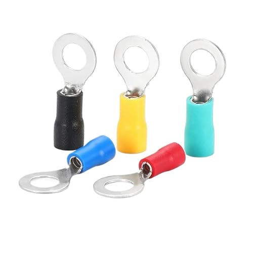 100 STÜCKE 22-16 AWG 0,5-1,5mm Isolierte Klemmen Ring Elektrische Draht Crimpverbinder RV1.25-3/4/5/6/8 Serie(Red,RV1.25-4) von HamPaesk
