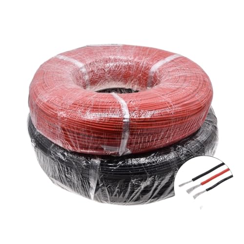 10M Kupferdraht 26 24 22 20 18 16 14 AWG Weiches Silikon 3239 Isoliertes 3KV Flexibles DIY-Beleuchtungs-Elektronikkabel for Arduino(16awg RED 10M) von HamPaesk