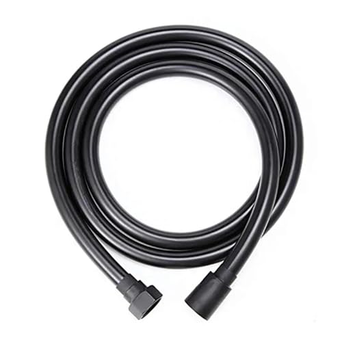 1PC 1,5 M/2 M/3 M/4 M PVC Handbrauseschlauch Flexibler Anti-Wicklungs-Explosionsschutz Badezimmer-Ersatzschlauch(Black,1.5M) von HamPaesk