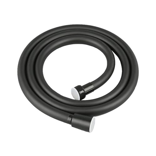 1PC 1.5/2/3/4m PVC Handbrauseschlauch Flexibler Anti-Wicklungs-Explosionsgeschützter Wasserschlauch Badezimmer Wasserhahn Verlängerungsrohr(Black,400CM) von HamPaesk