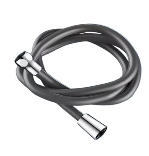1PC 1.5/2M Silikon Flexible Dusche Schlauch Anti-Wicklung Verlängerung Hochdruck Rohr Showerhead Bad Faucte Zubehör(Dark Grey,1.5M) von HamPaesk