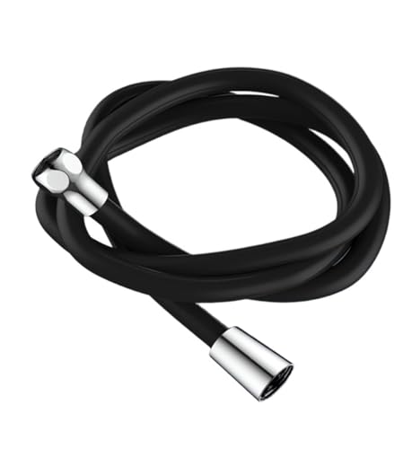 1PC 1.5/2M Silikon Flexible Dusche Schlauch Lange Bad Wasser Verlängerung Sanitär Rohr Ziehen Zubehör(Black,2.0M) von HamPaesk