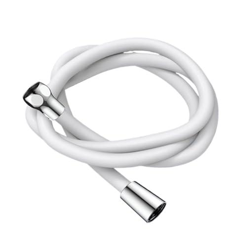 1PC 1.5/2M Silikon Flexible Dusche Schlauch Lange Bad Wasser Verlängerung Sanitär Rohr Ziehen Zubehör(White,1.5M) von HamPaesk