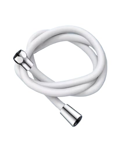 1PC 1.5/2M Silikon Flexible Dusche Schlauch Lange Bad Wasser Verlängerung Sanitär Rohr Ziehen Zubehör(White,200CM) von HamPaesk