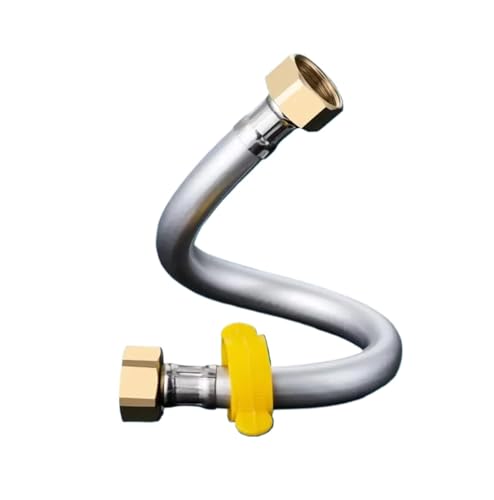 1PC 20-200cm PVC Schlauch Becken & Toilette Wasser Gewebt 1/2 "Sanitär Bad Heizung Explosion Proof Sprinkler Dusche(Copper nut,100cm) von HamPaesk