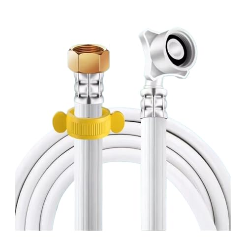 1PC 80-500cm G1/2-G3/4 Zoll PVC Sanitär Explosion-Proof Flexible Geflochtene Schlauch wasserhahn Wasser Rohr for Küche Bad(150cm) von HamPaesk