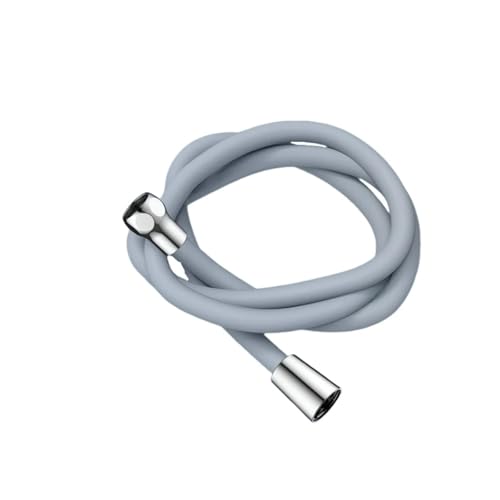 1PC Flexible Silikon 1.5/2M Dusche Schlauch Anti-Wicklung Anti-explosion Kopf Rohr Ungiftig universal Faucte Zubehör Bad(Grey-1.5M-) von HamPaesk